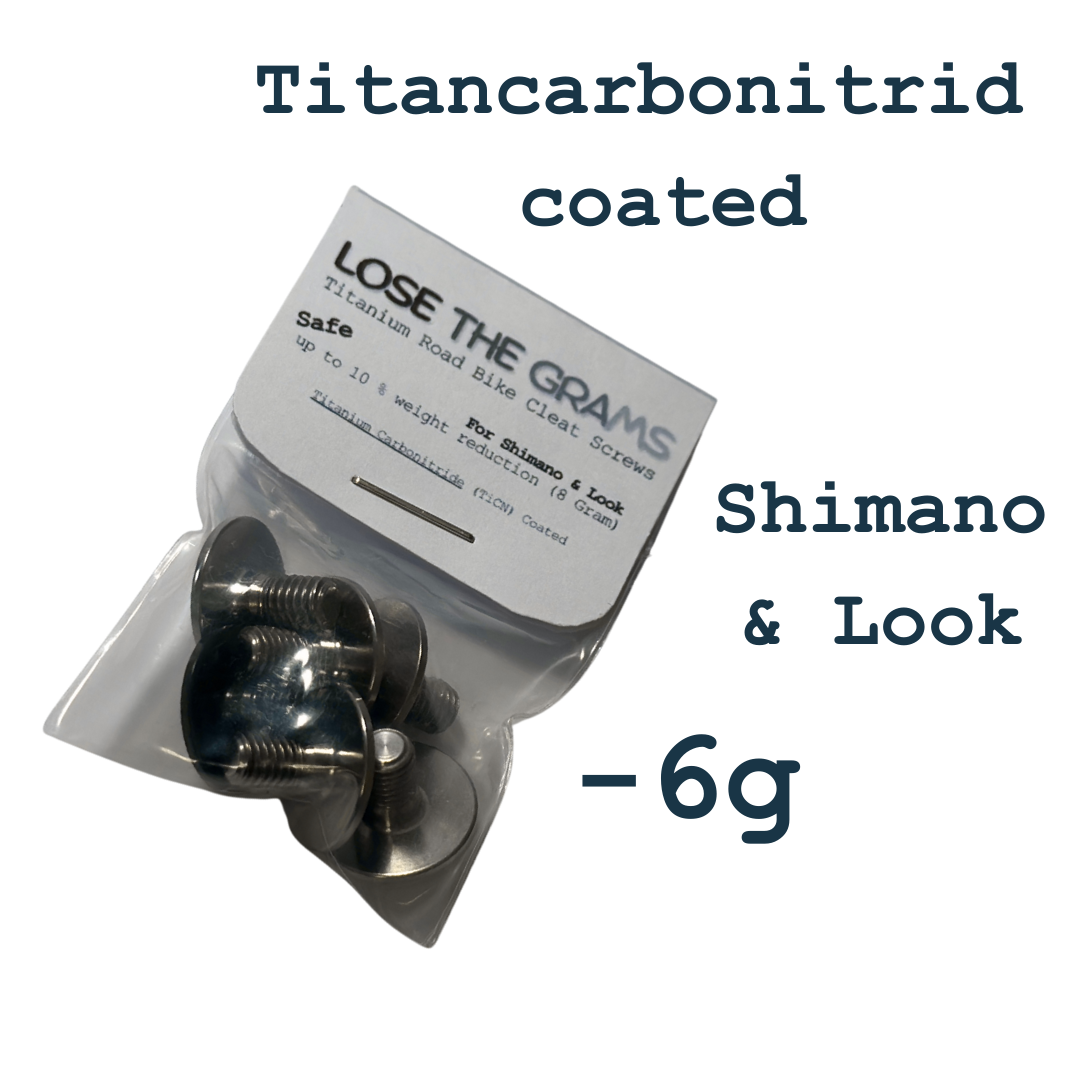 Titanium Road Bike Cleat Screws Upgrade Set - TiCN Coated